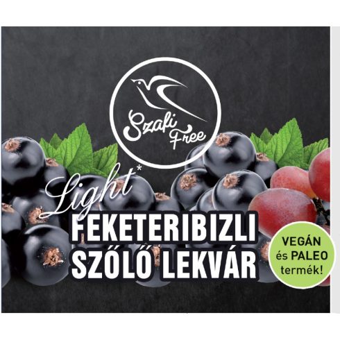 Szafi Free Feketeribizli-szőlő lekvár 350g