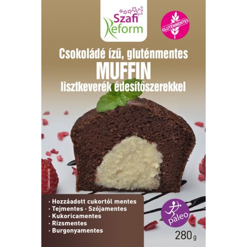 Szafi Reform Csokoládé ízű, gluténmentes muffin lisztkeverék édesítőszerekkel 280g
