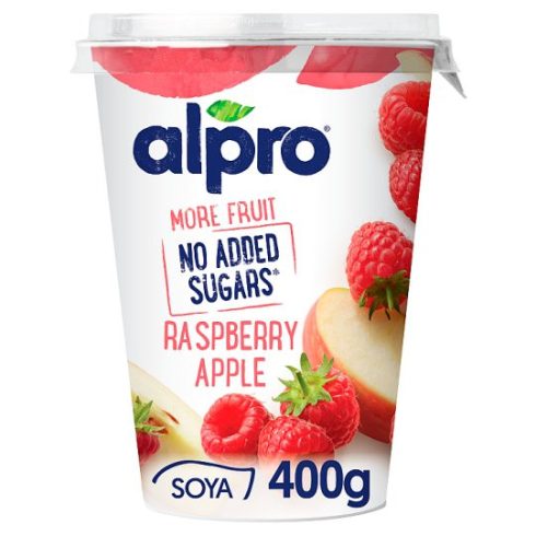 Alpro almás-málnás szója készítmény hozzáadott cukor nélkül 400g
